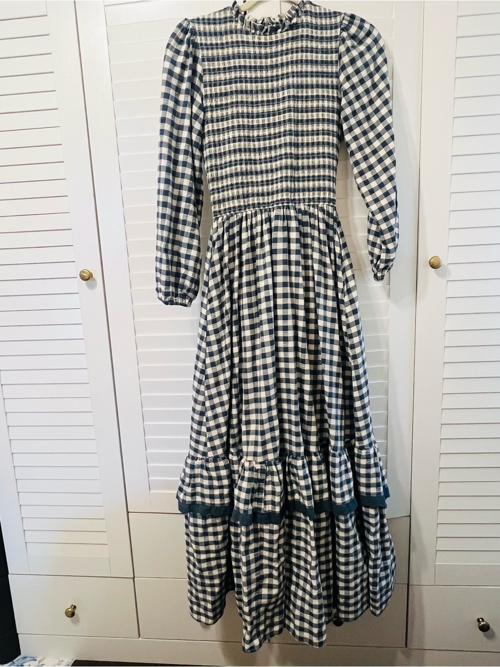 Ivy City Co Black and White Gingham Maxi Dress